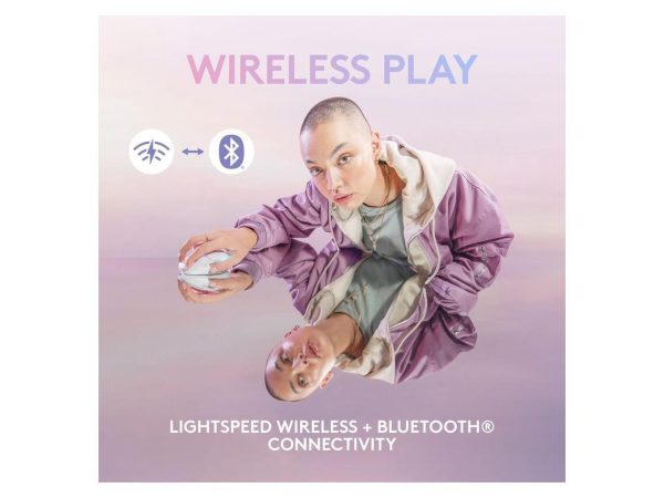 Logitech G705 Wireless Gaming Mouse, Customizable LIGHTSYNC RGB Lighting, Lightspeed Wireless, Bluetooth Connectivity, Lightweight, PC/Mac/Laptop - White Mist - Image 2