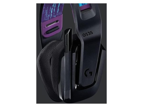 Logitech G535 LIGHTSPEED Wireless Gaming Headset - Lightweight on-ear headphones, flip to mute mic, stereo, compatible with PC, PS4, PS5, USB rechargeable - Black - Image 4