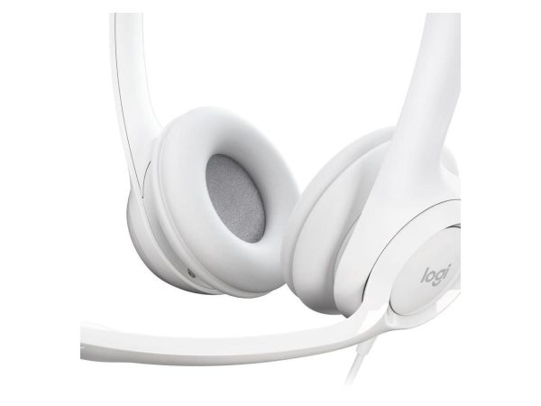 Logitech H390 Wired Headset for PC/Laptop, Stereo Headphones with Noise Cancelling Microphone, USB-A, In-Line Controls, off white - Image 5