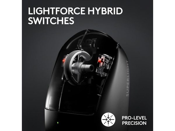 Logitech G PRO X Superlight 2 Lightspeed Wireless Gaming Mouse, Lightweight, LIGHTFORCE Hybrid Switches, Hero 2 Sensor, 32,000 DPI, 5 Programmable Buttons, USB-C Charging, PC & Mac - White - Image 3