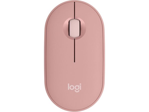Logitech Pebble 2 M350s Mouse, Slim, compact Bluetooth® Wireless, customizable button, Multi-device pairing, Tonal Rose