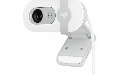 Logitech BRIO 100 Webcam – 2 Megapixel – Off White – USB Type A – Fixed Focus – 58° Angle – Microphone – macOS, Windows  960-001616