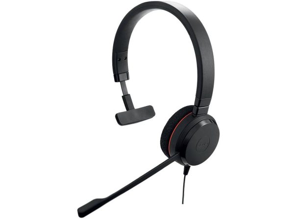 Jabra Evolve 20 4993-823-189 USB Type-C Connector Single Ear Headset - Mono - Optimized for Microsoft Teams