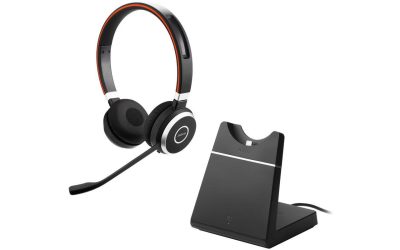 Jabra Evolve 65 SE Supra-aural Headset – UC Stereo with Charging Stand