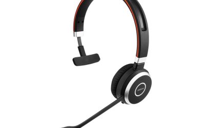 Jabra Evolve 65 SE MS Mono Active Noise Canceling Bluetooth On Ear Mobile Headset, Black (6593-833-309)