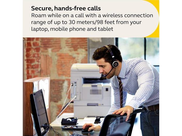 Jabra Evolve 65 UC Stereo Noise Canceling Bluetooth Stereo Phone & Computer Headset, Black (100-98500001-02) - Image 4