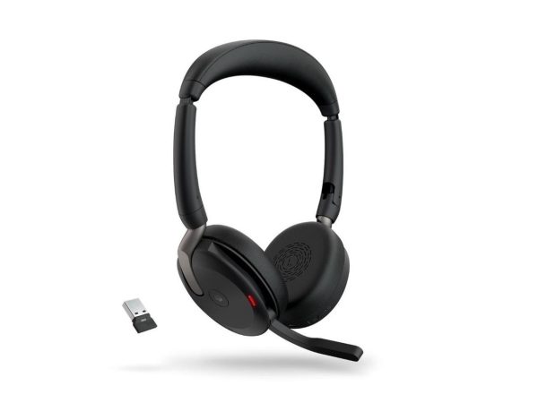 Jabra Evolve2 65 Flex Wireless Headset, Link 380c, UC Stereo Black (26699-989-899-01)