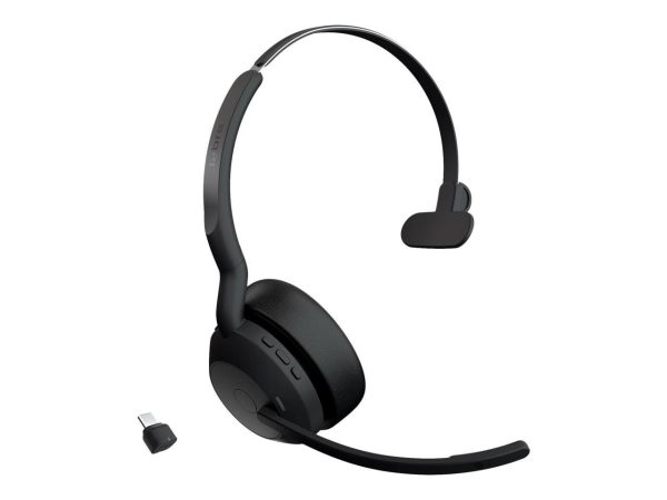 Jabra Evolve2 55 Headset - Mono - Wireless - Bluetooth - 98.4 Ft - 20 Hz - 20 KHz - On-Ear - Monaural - Supra-Aural - MEMS Technology, Noise Cancelling Microphone - Noise Canceling 25599-889-899-01