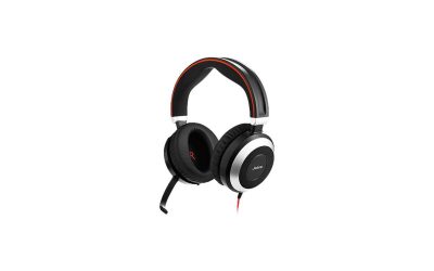 Jabra Evolve 80 UC Wired Headset Professional Telephone Headphones with Unrivalled Noise Cancellation for Calls and Music, Features World-Class Speakers and All Day Comfort