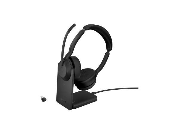 Jabra Evolve2 55 UC Headset - Stereo - Wireless - Bluetooth - USB-C - 98.4 ft - 20 Hz - 20 kHz - On-ear - Binaural - Supra-aural - MEMS Technology, Noise Cancelling Microphone - 25599-989-889-01