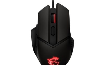 MSI Clutch GM20 ELITE S12-0400D00-C54 Black 6 Buttons 1 x Wheel USB 2.0 Wired Optical 6400 dpi Gaming Mouse