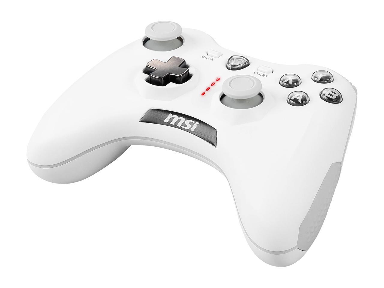 MSI Force GC30V2 White Wireless Gaming Controller, Dual Vibration Motors, Dual Connection Modes, Interchangeable D-Pads, Compatible with PC & Android - Image 3