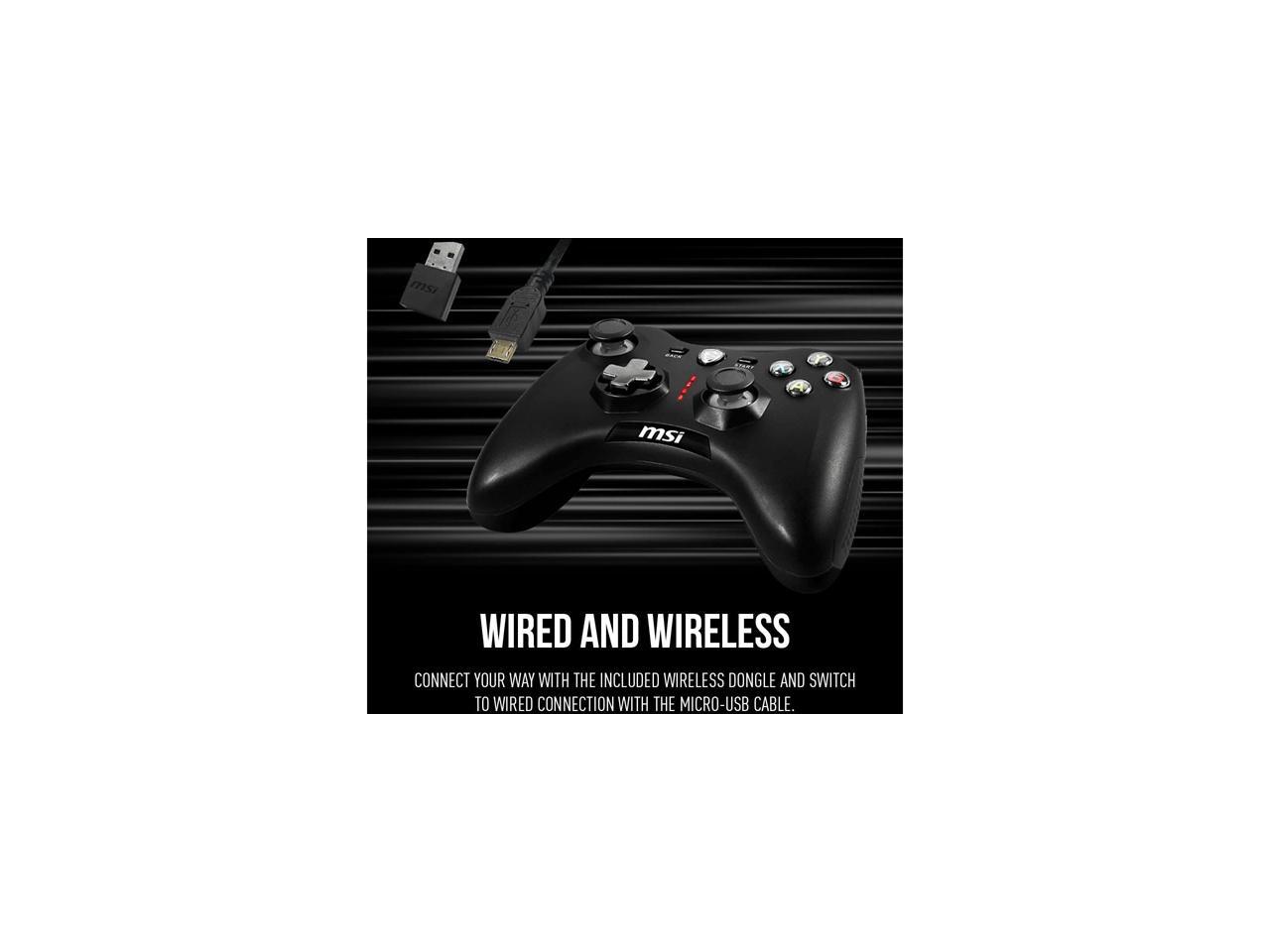 MSI Force GC30V2 Wireless Gaming Controller, Dual Vibration Motors, Dual Connection Modes, Interchangeable D-Pads, Compatible with PC & Android - Image 2