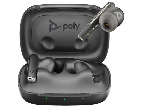 Poly Voyager Free 60 UC Black Earbuds + BT700 USB-C Adapter + Basic Charge Case - Image 2