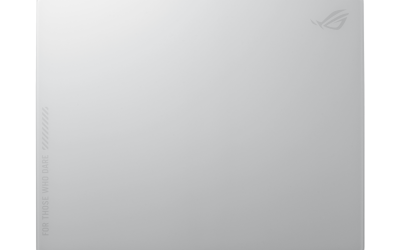 ASUS ROG Moonstone Ace L Glass Gaming Mouse Pad, Ultra-smooth Surface, Noise-Reducing Design, 9H Tempered Glass, Impact & Scratch Resistant, Anti-slip Silicone Base, 500 x 400 mm, Moonlight White