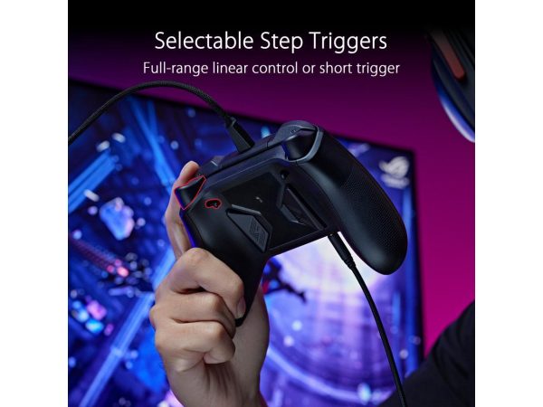 ASUS ROG Raikiri officially licensed Xbox controller, remappable buttons & triggers, 2 rear buttons, step & linear triggers, adjustable joystick sensitivity, 3.5mm jack with ESS DAC, for PC and Xbox - Image 3