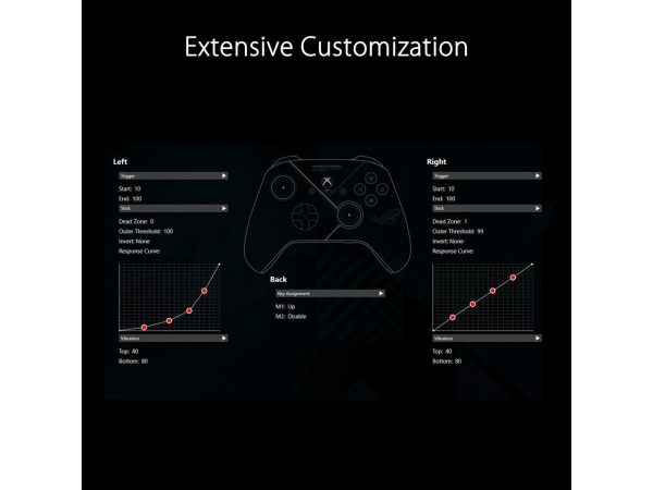 ASUS ROG Raikiri officially licensed Xbox controller, remappable buttons & triggers, 2 rear buttons, step & linear triggers, adjustable joystick sensitivity, 3.5mm jack with ESS DAC, for PC and Xbox - Image 5