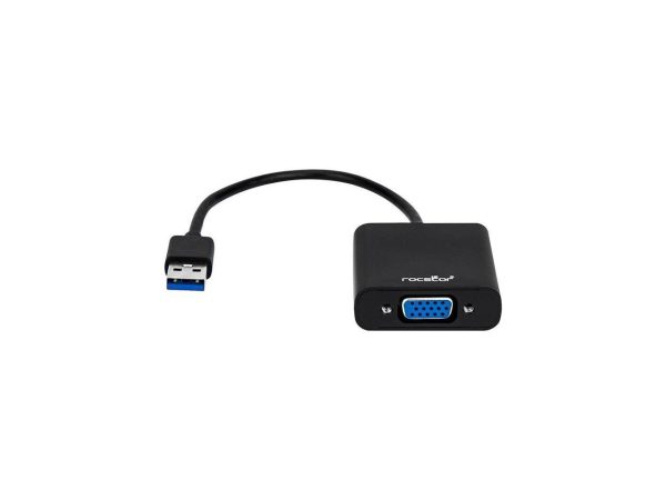 Rocstor Premium USB to VGA Adapter - USB 3.0 to VGA External USB Video Graphics Adapter for PC and MAC- Resolutions up to 1920x1200 1080p