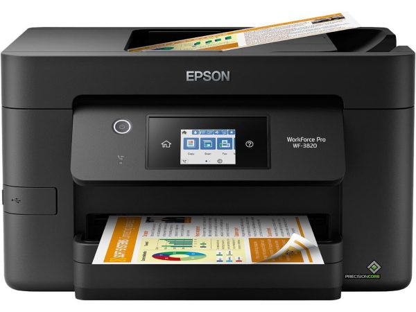 Epson WorkForce Pro WF-3820 Wireless All-in-One Printer with Auto 2-sided Printing, 35-page ADF, 250-sheet Paper Tray and 2.7" Color Touchscreen