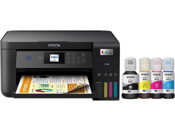 Epson EcoTank ET-2850 Black Wireless Color All-in-One Printer (C11CJ63201)