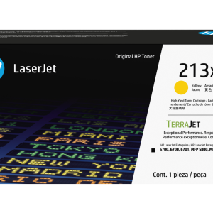 HP 213X TerraJet High Yield LaserJet Toner Cartridge - Yellow  W2132X