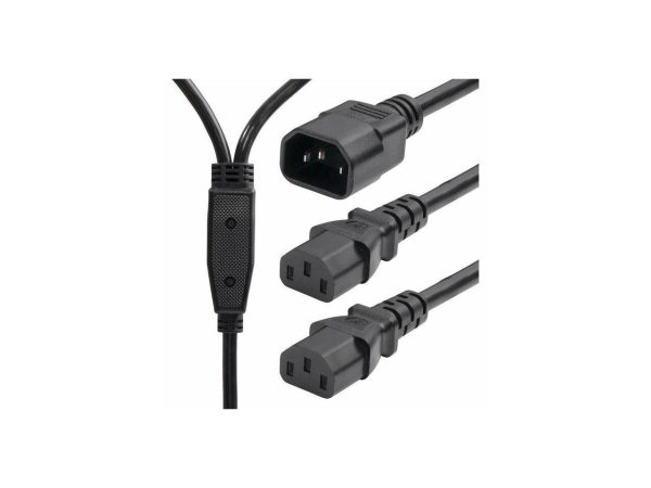 StarTech 6ft 1.8m Power Cord Splitter IEC 60320 C14 to 2x C13 AC Power Cable 10A 250V 18AWG UL Listed Components 87238600POWERCORD