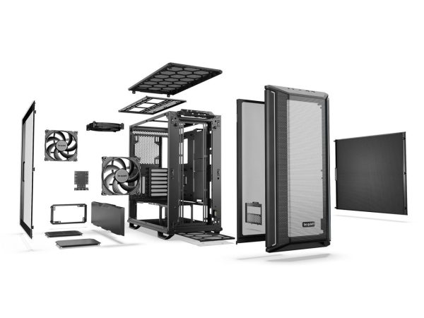 be quiet! Dark Base 701 Mid Tower PC Case | Mesh Front | Airflow Optimized | 3 Pre-Installed Silent Wings 4 Fans | ARGB Lighting with Controller | Tempered Glass | PWM and ARGB Hub | Black - Image 3