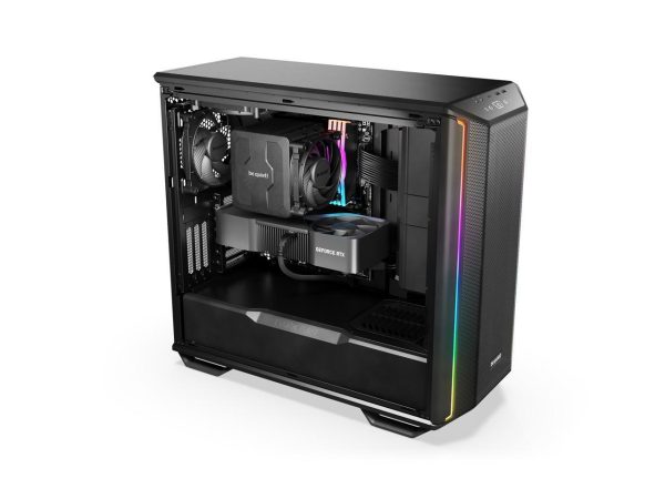 be quiet! Dark Base 701 Mid Tower PC Case | Mesh Front | Airflow Optimized | 3 Pre-Installed Silent Wings 4 Fans | ARGB Lighting with Controller | Tempered Glass | PWM and ARGB Hub | Black - Image 4