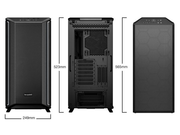 be quiet! Dark Base 701 Mid Tower PC Case | Mesh Front | Airflow Optimized | 3 Pre-Installed Silent Wings 4 Fans | ARGB Lighting with Controller | Tempered Glass | PWM and ARGB Hub | Black - Image 2