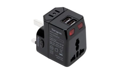 Targus World Travel Power Adapter with Dual USB Charging Ports – APK032US
