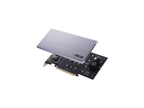 ASUS Hyper M.2 x16 PCIe 3.0 x4 Expansion Card V2 Supports 4 x NVMe M.2 (2242/2260/2280/22110) Up to 128 Gbps for Intel VROC and AMD Ryzen Threadripper NVMe RAID