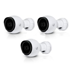 Ubiquiti | Unifi G4 Bullet Camera Pack of 3 | 4MP 24FPS Video - Day or Night with Infrared LED | Weatherproof Enclosure - Built-in Microphone - Powered by Power over Ethernet PoE - App Control | White