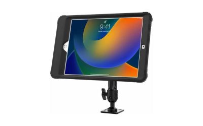 CTA Digital Vehicle Dash Mount Kit with Wireless Inductive Charging Case – 75 x 75, 100 x 100 – VESA Mount Compatible – Rugged