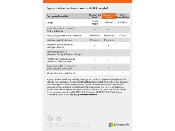 Microsoft 365 Personal | 12-Month Subscription, 1 Person | Premium Office Apps | 1TB OneDrive Cloud Storage | PC/Mac Keycard - Image 2