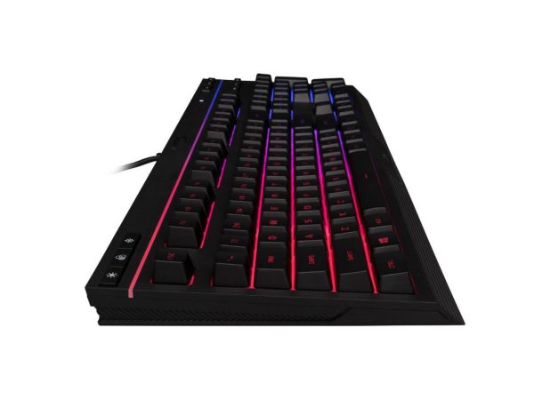 HyperX Alloy Core RGB - Membrane Gaming Keyboard, Comfortable Quiet Silent Keys with RGB LED Lighting Effects, Spill Resistant, Dedicated Media Keys, Compatible with Windows 10/8.1/8/7 - Black - Image 4