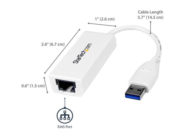 StarTech USB31000SW USB 3.0 to Gigabit Ethernet NIC Network Adapter - Image 2