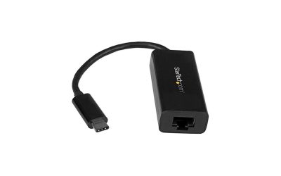 StarTech US1GC30B USB-C to Gigabit Ethernet Adapter – Black – Thunderbolt 3 Port Compatible – USB Type C Network Adapter