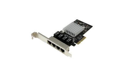 StarTech ST4000SPEXI 4-Port Gigabit Ethernet Network Card – PCI Express, Intel I350 NIC