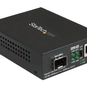 StarTech.com Gigabit Ethernet Fiber Media Converter with Open SFP Slot - Supports 10/100/1000 Networks