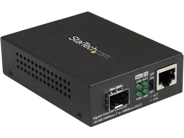 StarTech.com Gigabit Ethernet Fiber Media Converter with Open SFP Slot - Supports 10/100/1000 Networks