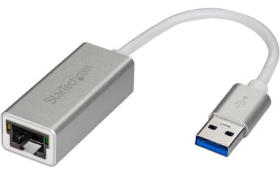 StarTech.com USB 3.0 to Gigabit Network Adapter – Silver – Sleek Aluminum Design Ideal for MacBook, Chromebook or Tablet