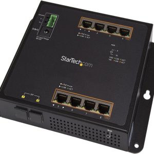 StarTech IES101GP2SFW StarTech.com Gigabit Ethernet Switch - 8 Port PoE+ plus 2 SFP Ports - Industrial - Gigabit Switch - Managed Switch