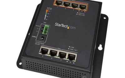 StarTech IES81GPOEW StarTech.com 8 port POE Managed Ethernet Switch – 30W per PoE+ port – Industrial – Wall Mount – Managed Network Switch