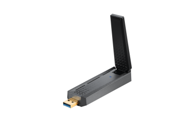 MSI AX1800 WiFi 6 Dual-Band USB Adapter – WLAN up to 1800 Mbps (5GHz, 2.4GHz Wireless), USB 3.2 Gen 1 Type-A, MU-MIMO, Adjustable Antenna, Beamforming, WPA3 – Wired Bracket Included