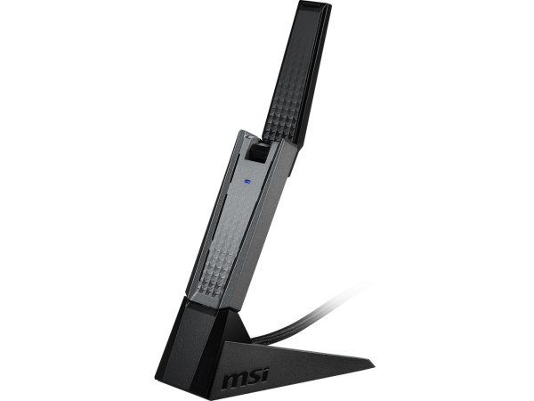 MSI AX1800 WiFi 6 Dual-Band USB Adapter - WLAN up to 1800 Mbps (5GHz, 2.4GHz Wireless), USB 3.2 Gen 1 Type-A, MU-MIMO, Adjustable Antenna, Beamforming, WPA3 - Wired Bracket Included - Image 2