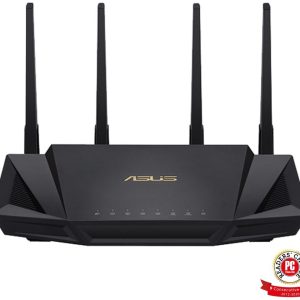 ASUS RT-AX3000 Dual Band WiFi Router, WiFi 6, 802.11ax, Lifetime Internet Security, support AiMesh Whole-home WiFi, 4 x 1Gb LAN ports, USB 3.0, MU-MIMO, OFDMA, VPN