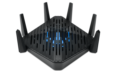 Acer Predator Connect W6 Wi-Fi 6E Gaming Router | Hybrid QoS Compatible with Intel Killer Prioritization Engine | Wi-Fi 6E Tri-Band AXE7800 (2.4GHz/5GHz/6GHz | Gigabit Router | Lifetime Internet Security