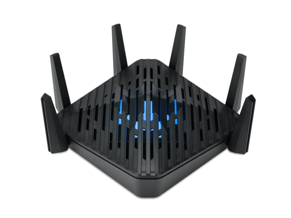 Acer Predator Connect W6 Wi-Fi 6E Gaming Router | Hybrid QoS Compatible with Intel Killer Prioritization Engine | Wi-Fi 6E Tri-Band AXE7800 (2.4GHz/5GHz/6GHz | Gigabit Router | Lifetime Internet Security