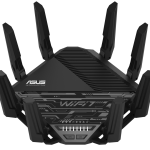 ASUS RT-BE96U BE19000 802.11BE Tri-Band Performance WiFi 7 Extendable Router with 6GHz support, Dual 10G Port, 320Mhz, lifetime internet security , MLO, Multi-RU puncturing , AiMesh Support