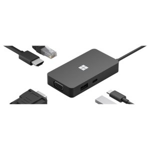 Microsoft USB-C Travel Hub - docking station - USB-C - VGA, HDMI - GigEhernet
